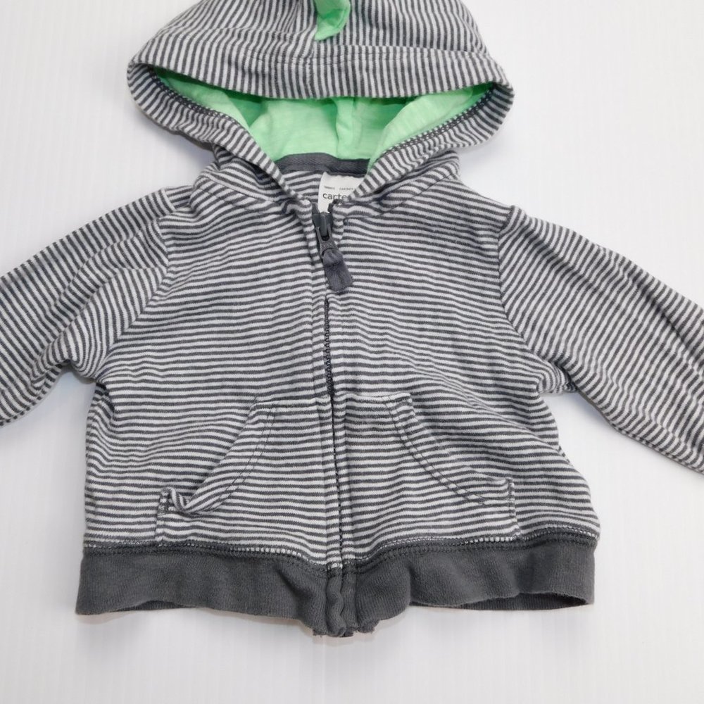 Carter's Newborn Dragon Dinosaur Full Zip Hoodie - Picture 5 of 8